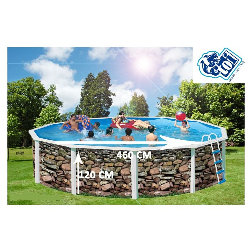 Piscine Ronde MUR Acier 460 cm x H 120cm