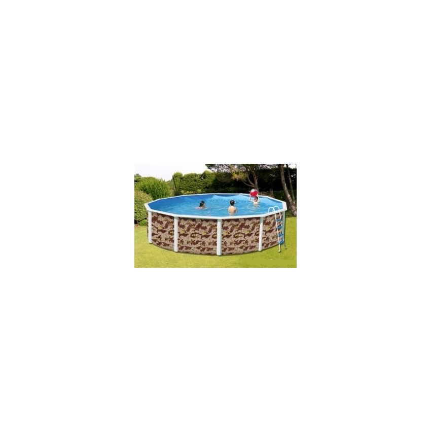 Piscine Ronde CAMOUFLAGE Acier 460cm x H 120 cm