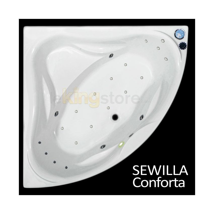 Baignoire Balnéo Sewilla Conforta 140 x 140 cm