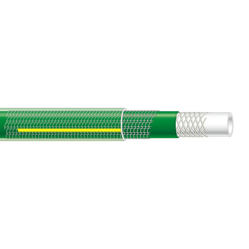Tuyau Tricoté Guipé Antivrille 6 couches 25m D.15mm