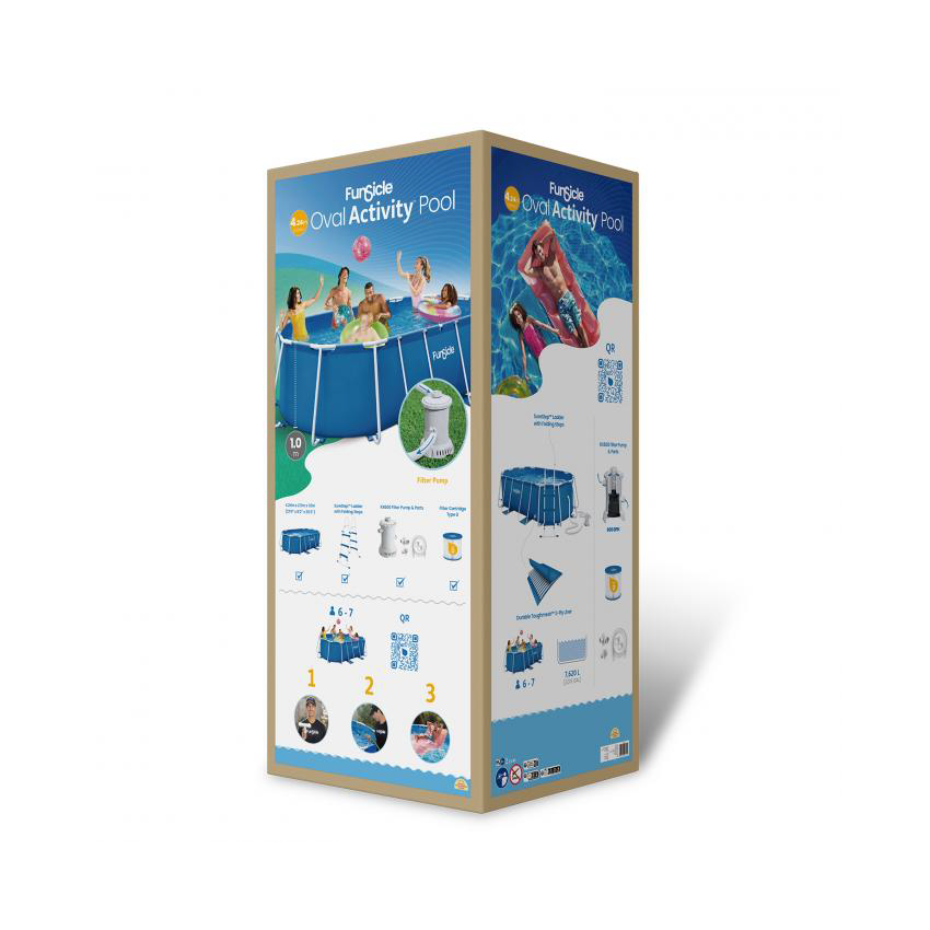 Piscine Ovale Tubulaire 4.24m x 2.50m x 1m