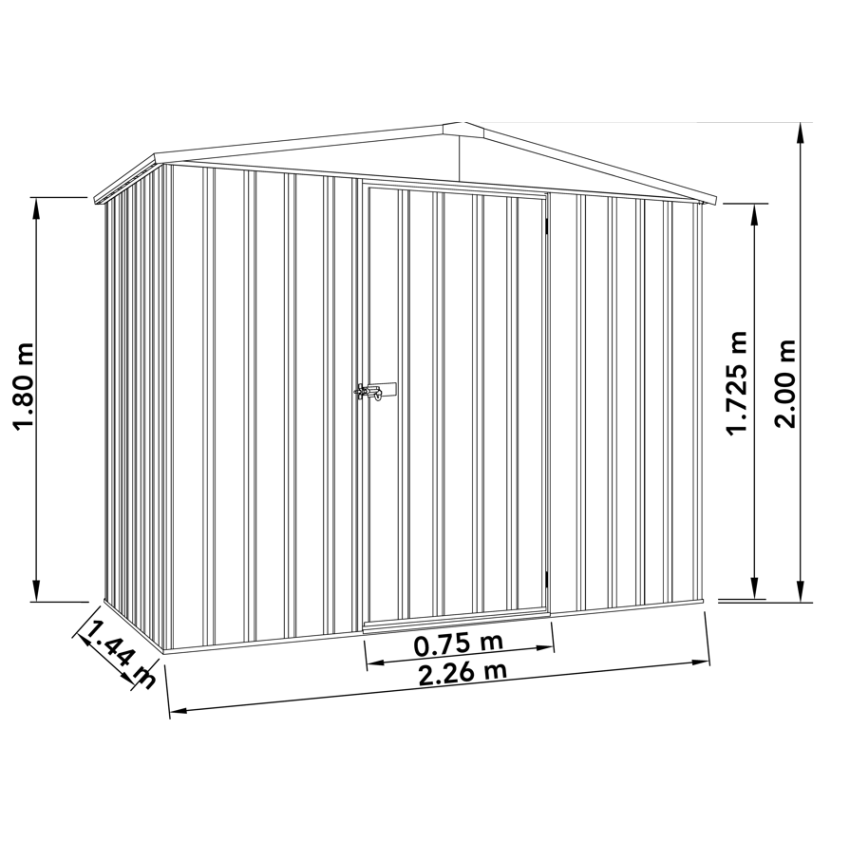 Abris de jardin en métal Fraser 3.1 m2