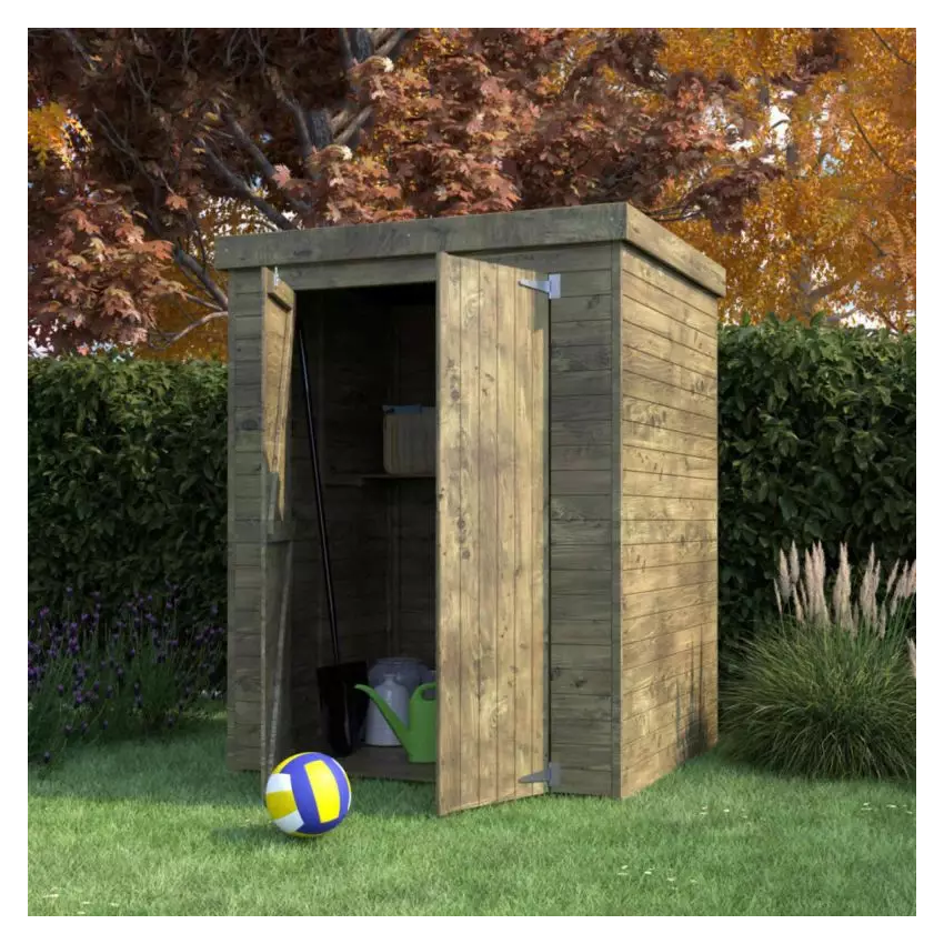 Abri de jardin bois THEOFIL 1.05m² 156x136xh195 cm