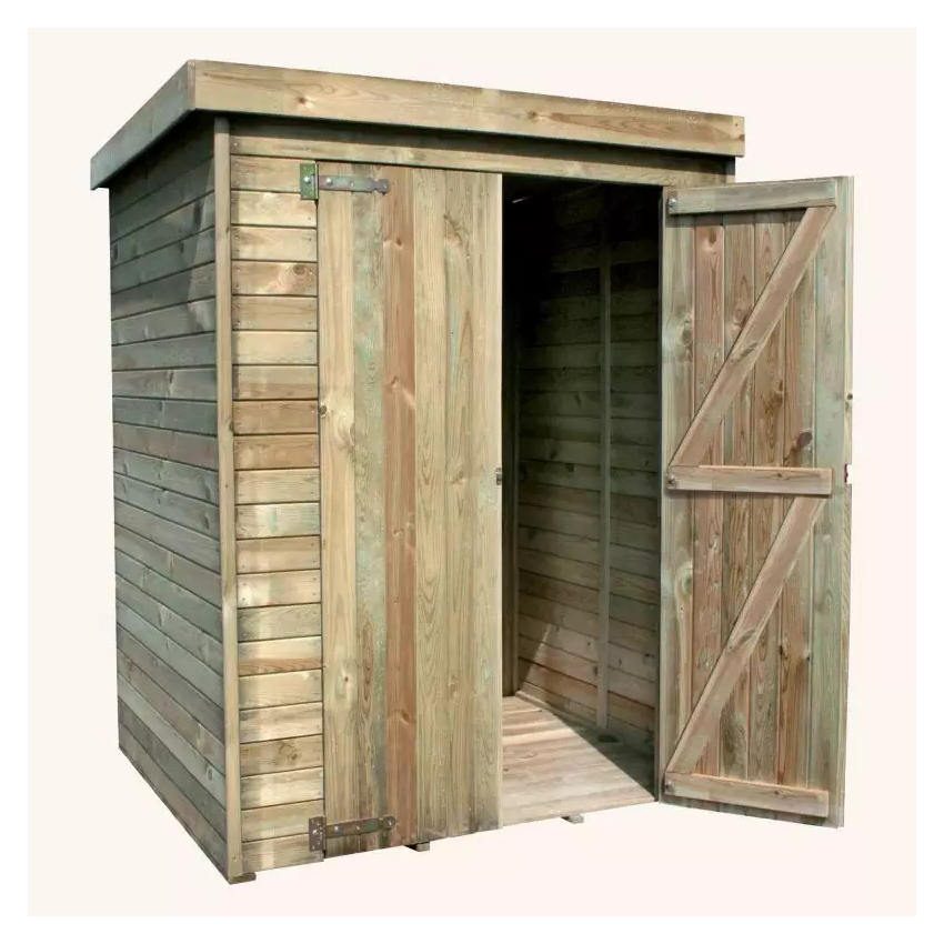 Abri de jardin bois THEOFIL 1.05m² 156x136xh195 cm