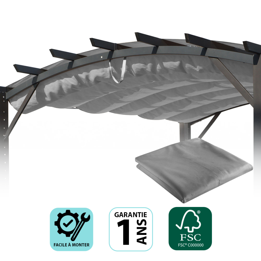Bâche pour pergola PER 3433 GE 140 gr/m2
