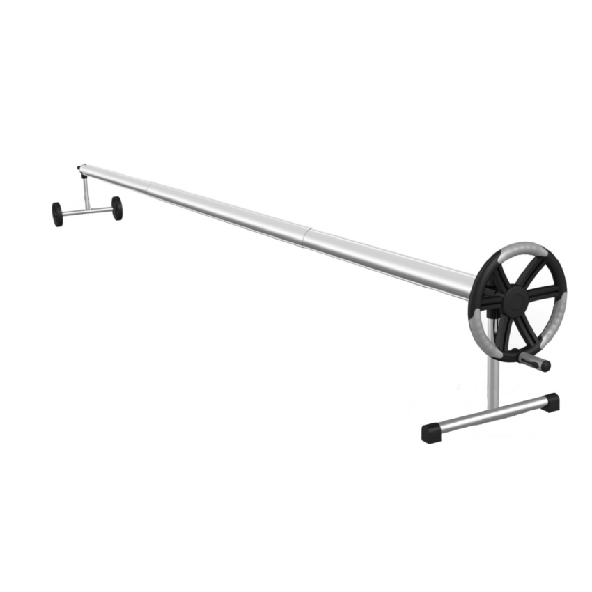 Enrouleur de bâche aluminium pour bassin de 5 mètres