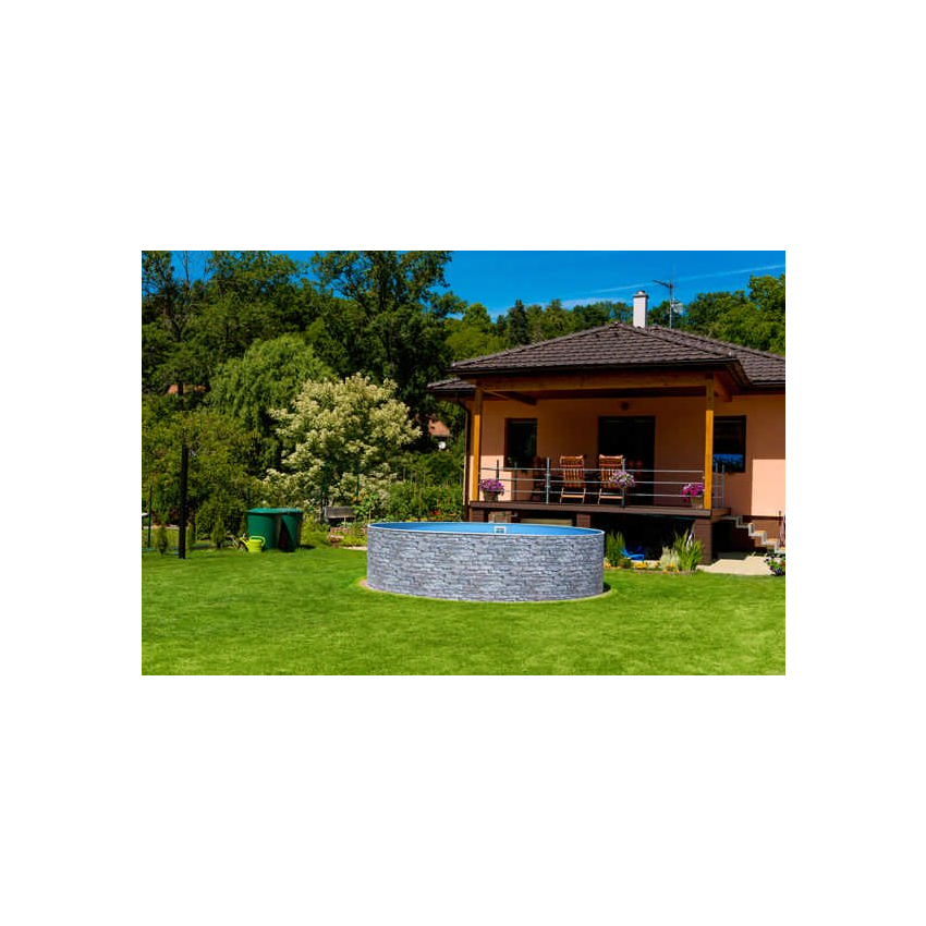 Piscine Acier Ronde Azuro aspect Pierre ⌀360x90cm