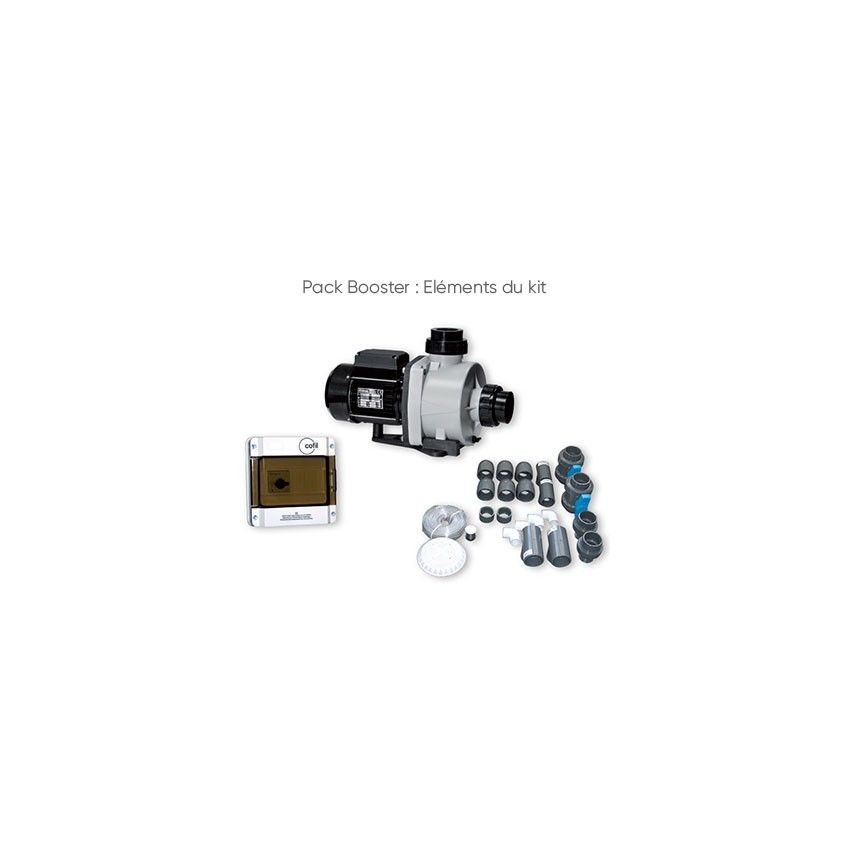 Kit Balnéo membrane 150/100e 4 buses gris anthracite + booster 2cv