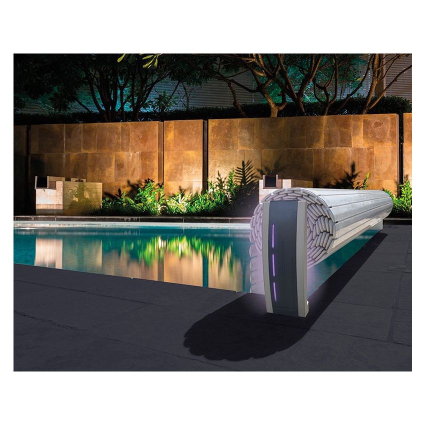 Volet roulant Hors sol électrique BALI pour piscine carrée 420x420 cm