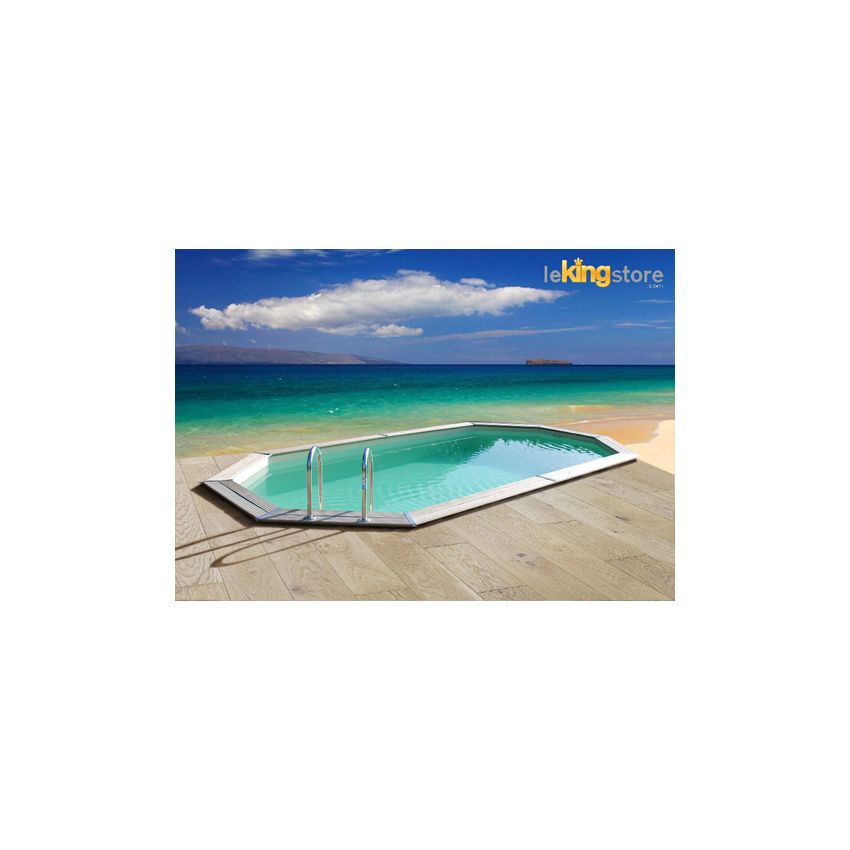 Piscine Bois Lucci Octogonale allongée 415x265x131cm