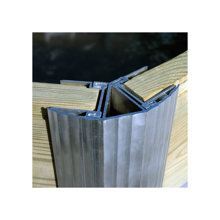 Piscine bois Octogonale Allongée CALAYAN  890x420x129cm Liner Bleu