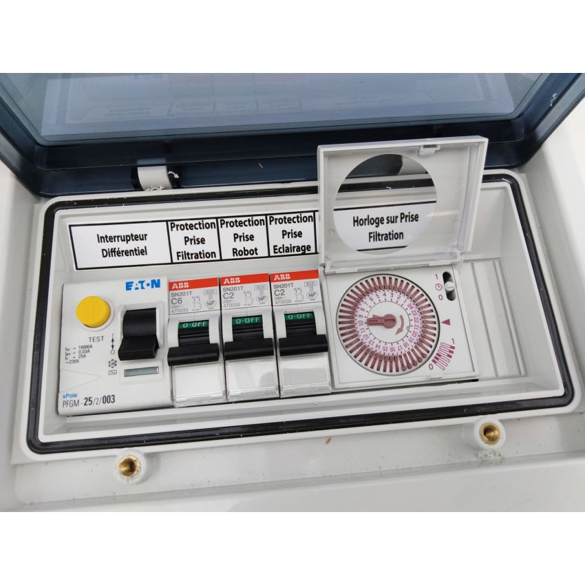 Coffret électrique de protection et de commande 230V connexion 3 sorties