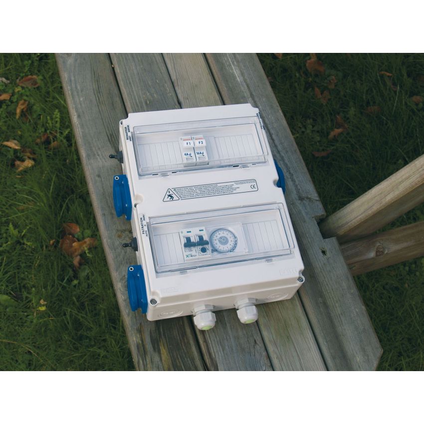 Coffret Électrique Ubbink Piscine  Premium  2 minuteries + branchement spot