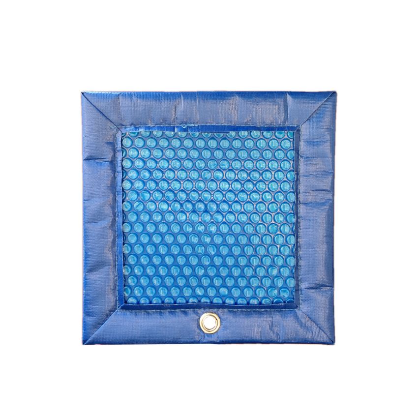 Bâche été pour Kit Piscine Béton Aspect Bois Ronde 493x130cm