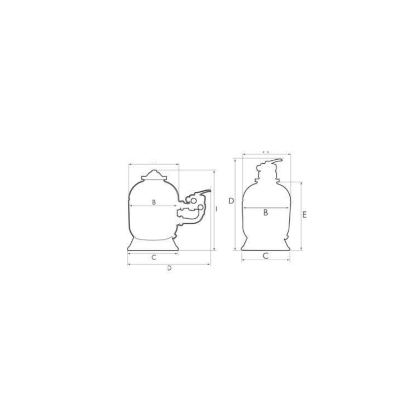 Filtre à sable POWERLINE Side by Hayward - 10 m3 /h