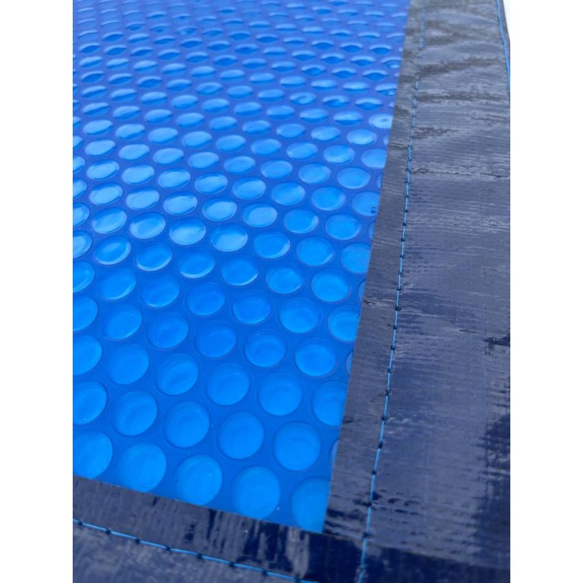 Bâche à bulles 400μ Bleu pour piscine octogonale allongée 540x336 cm
