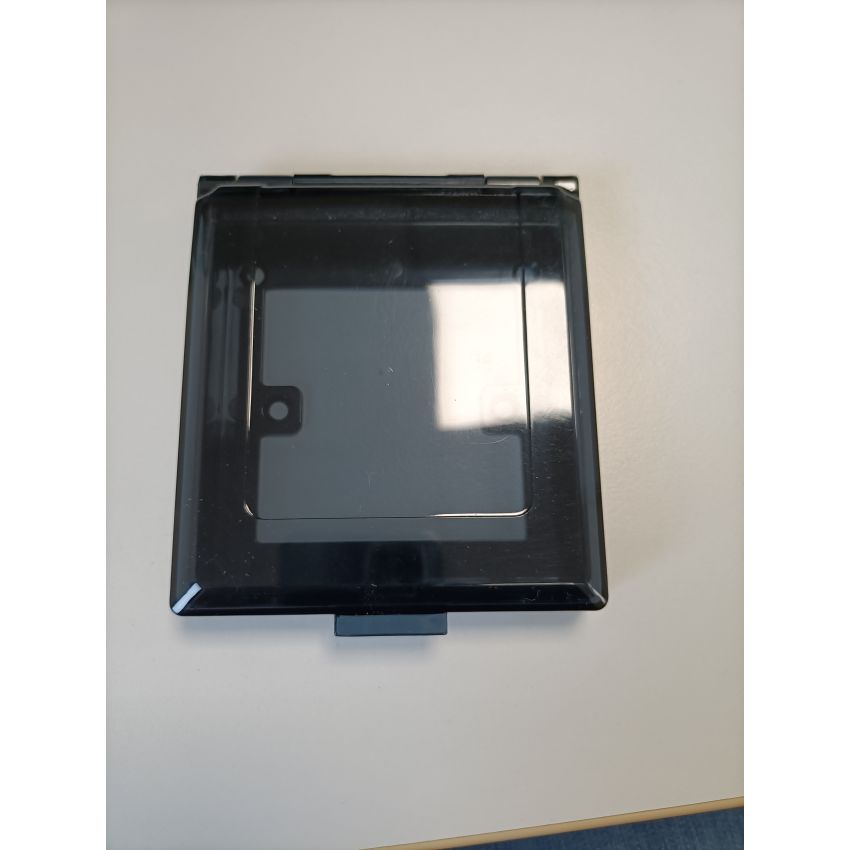 Porte transparente d'afficheur (carré) noir 88x88mm