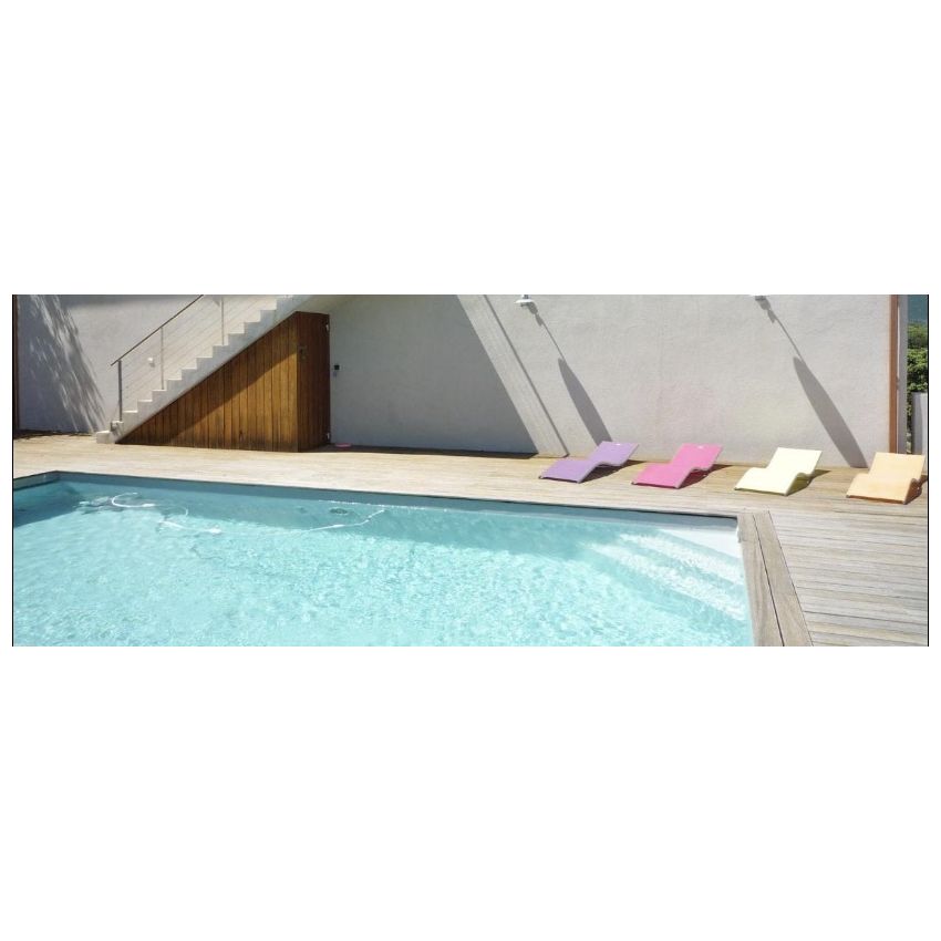 Piscine Bois Luxe Rectangulaire avec Escalier d'Angle 520x320x131cm