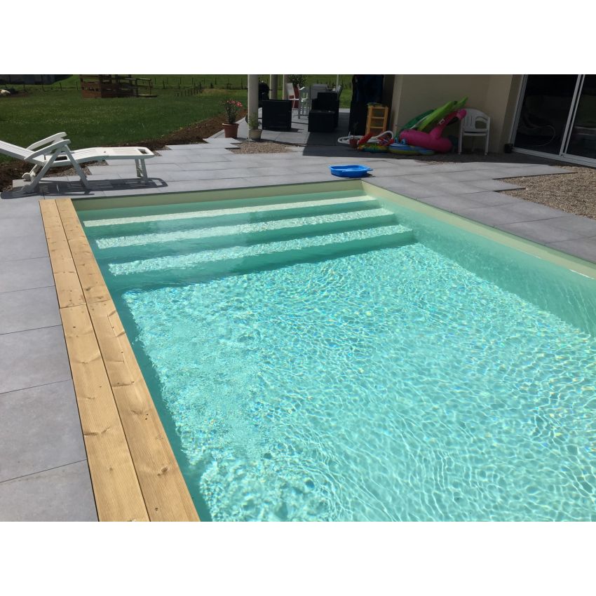 Piscine Bois Diana Rectangulaire avec Escalier 820x420x145cm