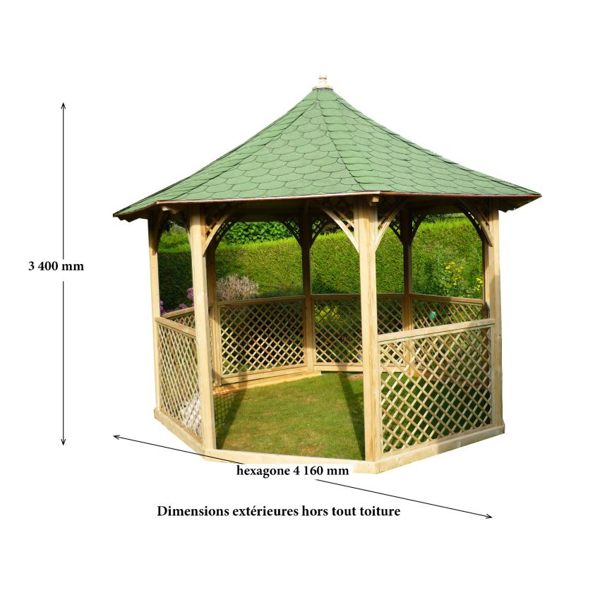 Pavillon de Jardin Octogonal de Luxe CHOPIN 9.60 m² 8 Faces