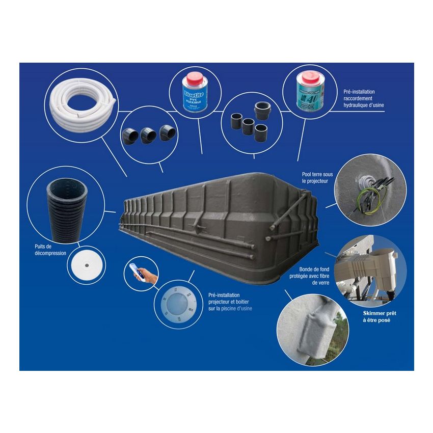 Kit Luxe pour piscine à Coque LEZ