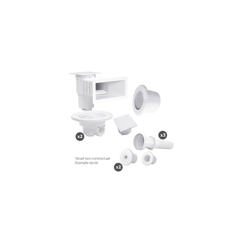 Kit pièces à sceller VITALIA pour piscine béton 7 x 3