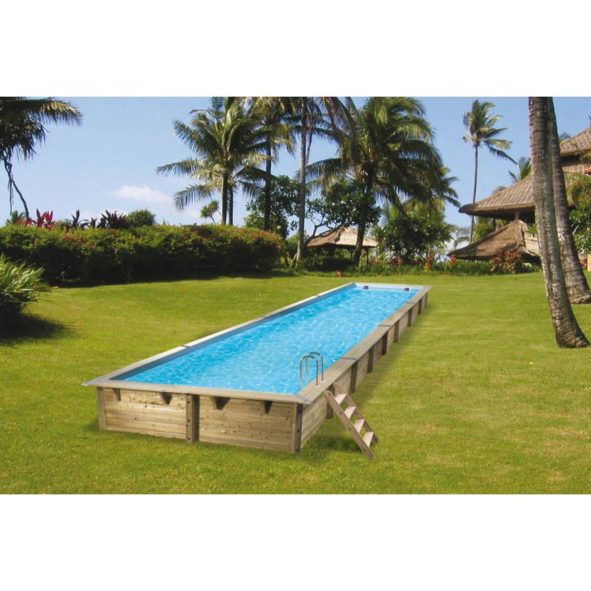 Couloir de nage Piscine Bois UBBINK LINEA 1550x350x155cm
