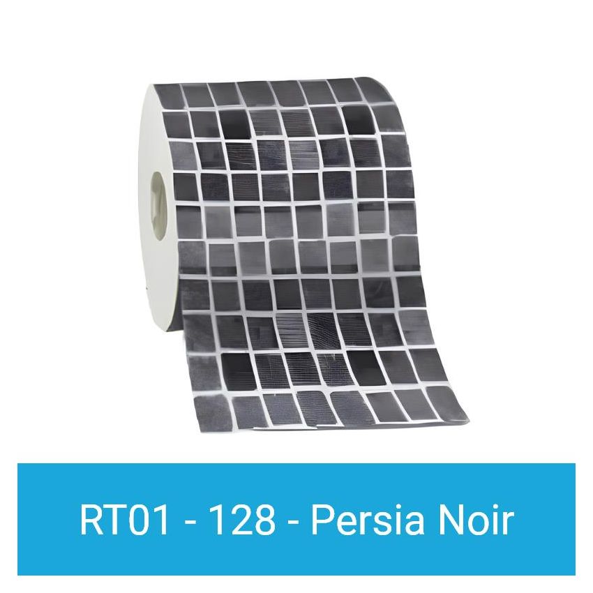 Liner mosaïque 75/100ème pour Kit Piscine Béton Aspect Bois Carré 324x324x130cm
