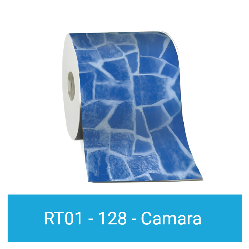 Liner mosaïque 75/100ème pour Kit Piscine Béton Aspect Bois Rectangulaire 606x324x143cm