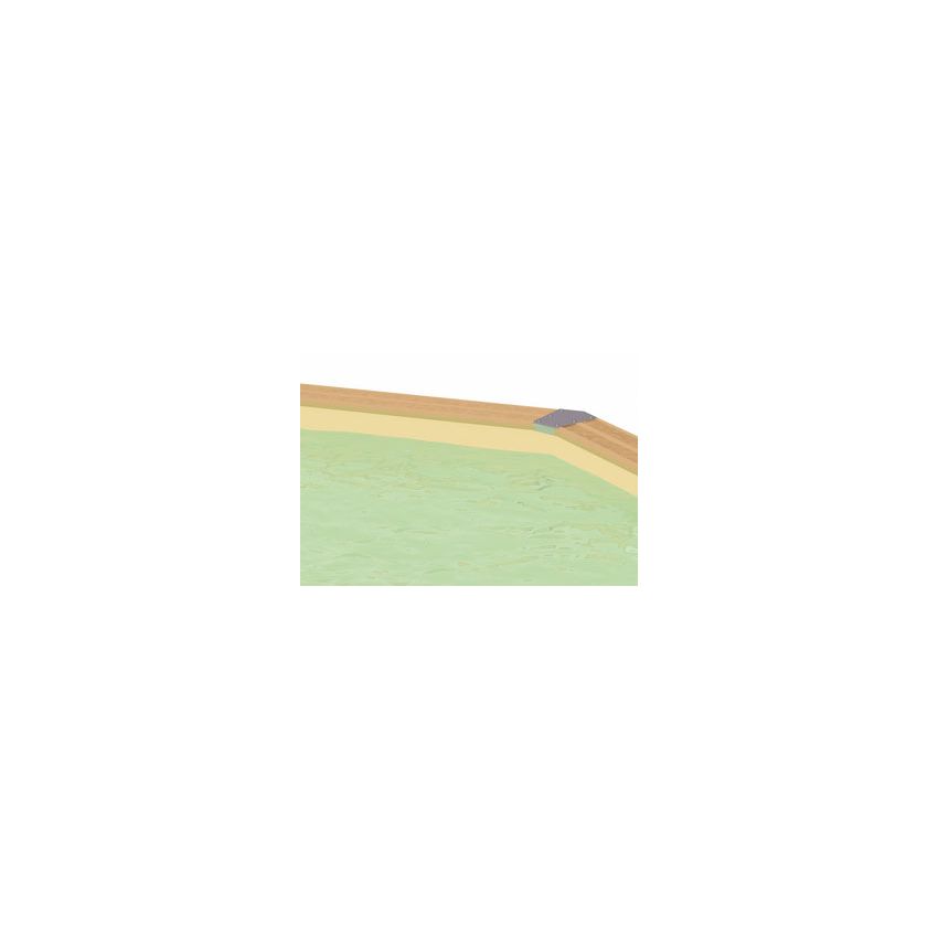 Liner Beige 75/100ème pour piscine octogonale allongée 860x470xH130 cm