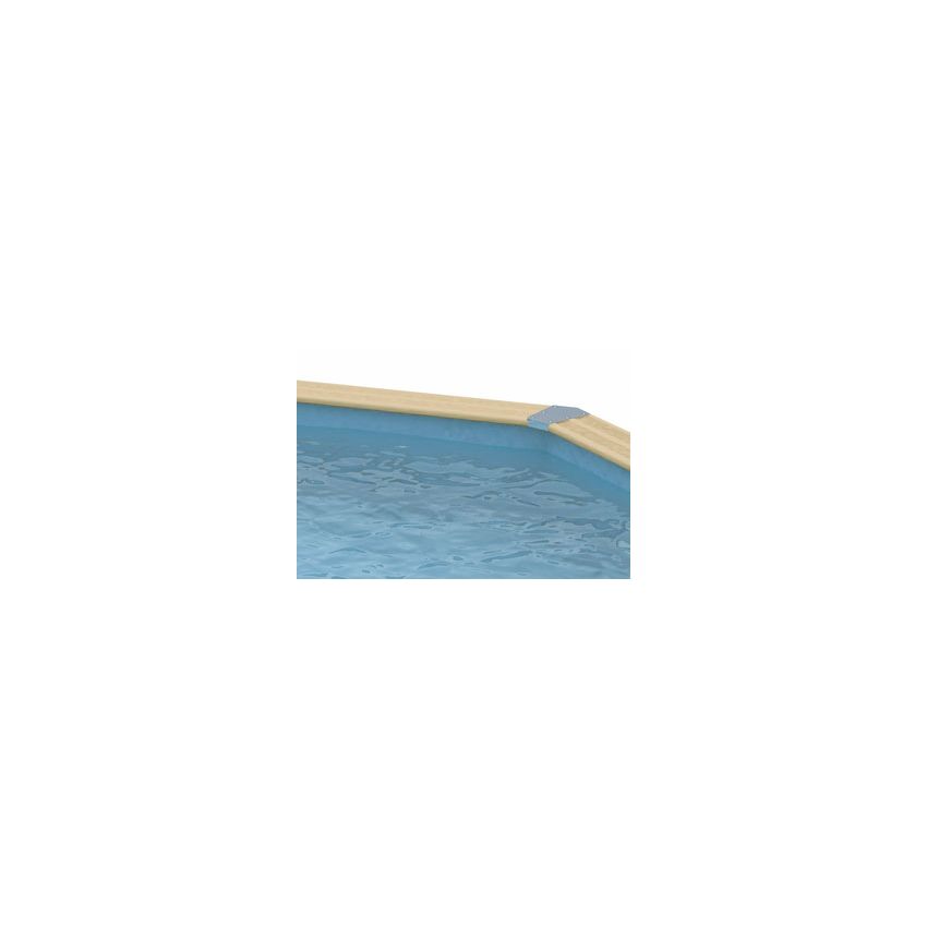 Liner Bleu 75/100ème pour piscine octogonale allongée 610x400xH130cm