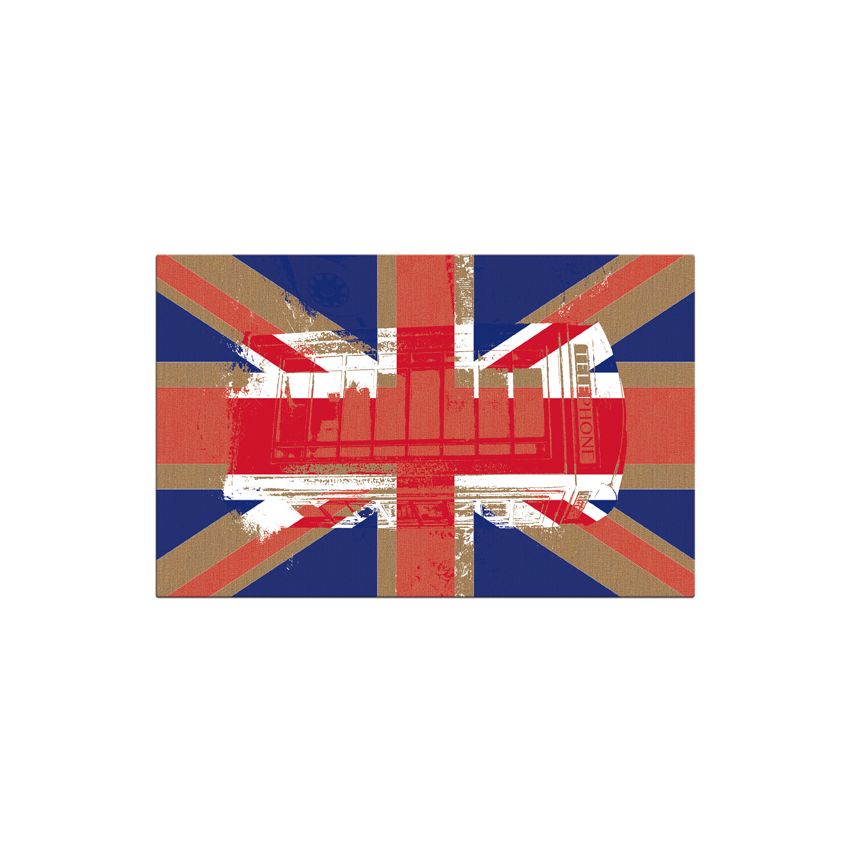 Bureau 110x70 cm Décor London Pied Blanc