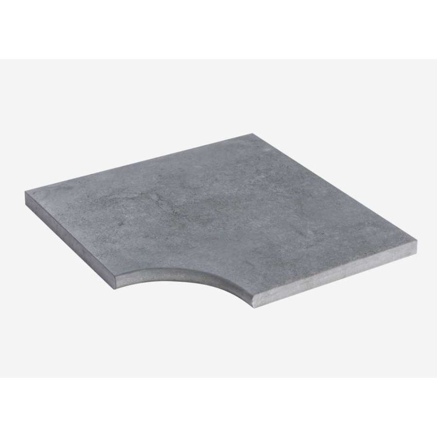 Kit de 50 Margelles VENDEE droites 60x33x3 cm + 4 Margelles d'Angles rentrants 48x48x3 cm Gris