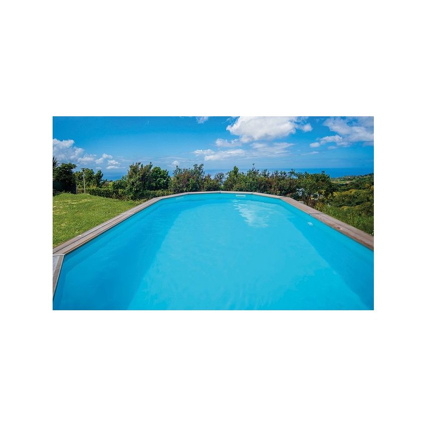 Piscine bois MAEVA avec Echelle inox 4 marches 753x434x150cm 