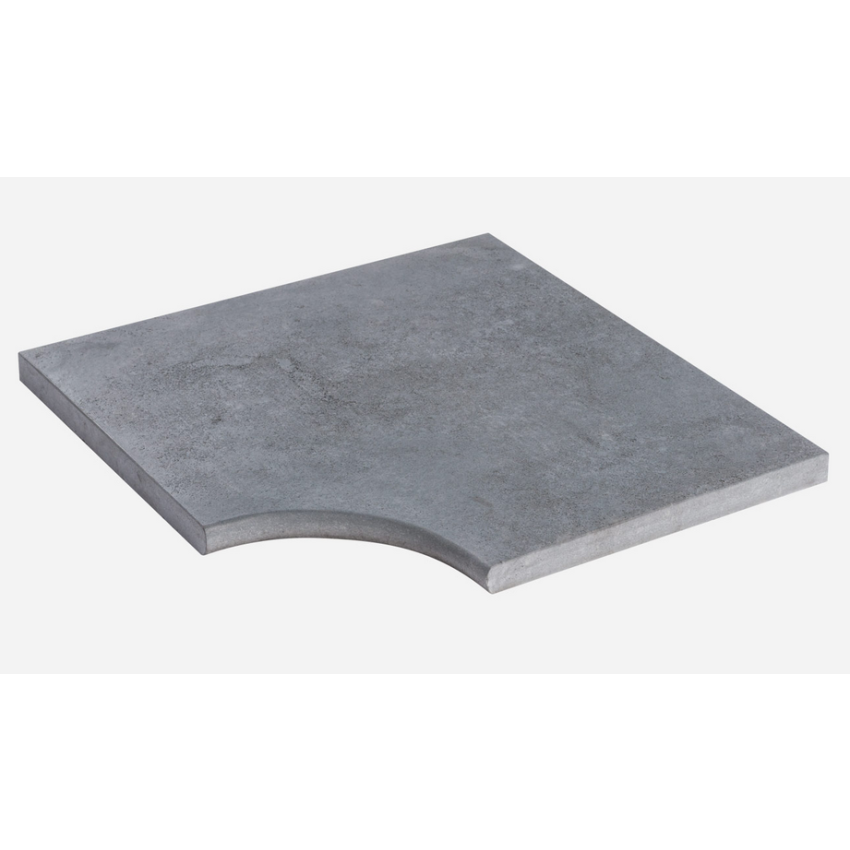 Kit de 44 Margelles VENDEE droites 60x33x3 cm + 4 Margelles d'Angles rentrants 48x48x3 cm Gris