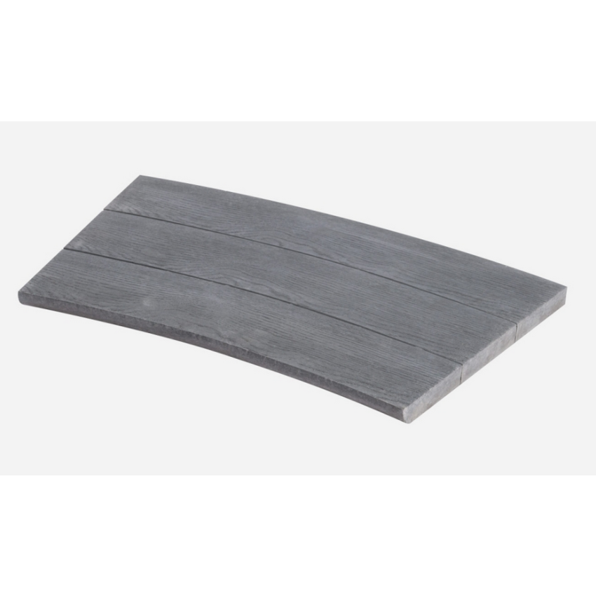 Kit de 35 Margelles WOOD droites + 4 Margelles d'Angles rentrants + 2 Margelles d'Angles sortants + 10 Margelles Courbes Gris