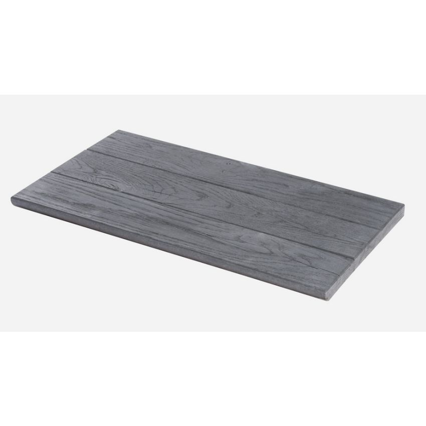 Kit de 44 Margelles WOOD droites 60x33x2,5 cm + 4 Margelles d'Angles rentrants 45x45x2,5 cm Gris