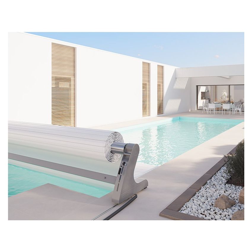 Volet roulant Hors sol électrique sur rail MARQUISE pour piscines rectangulaire 620 x 420 cm