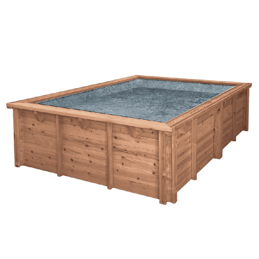 Piscine bois UBBINK AZURA 430x300x126cm Liner Relief 3D