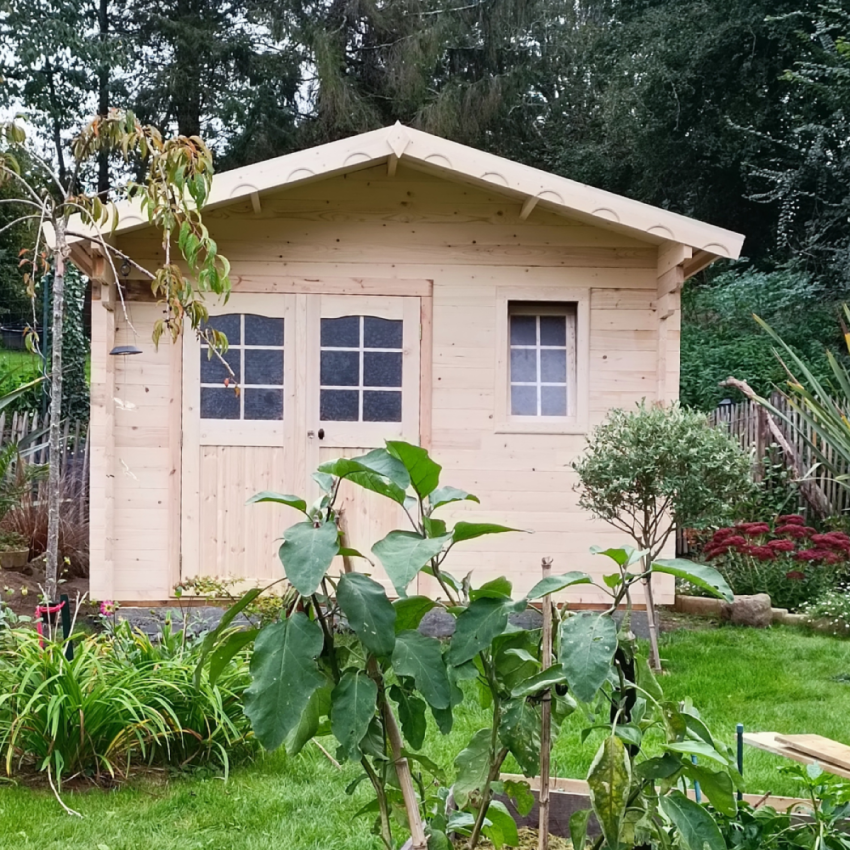Abri de jardin en Bois 10.33m² NOSTRA 42 mm L 350 x P 350 cm