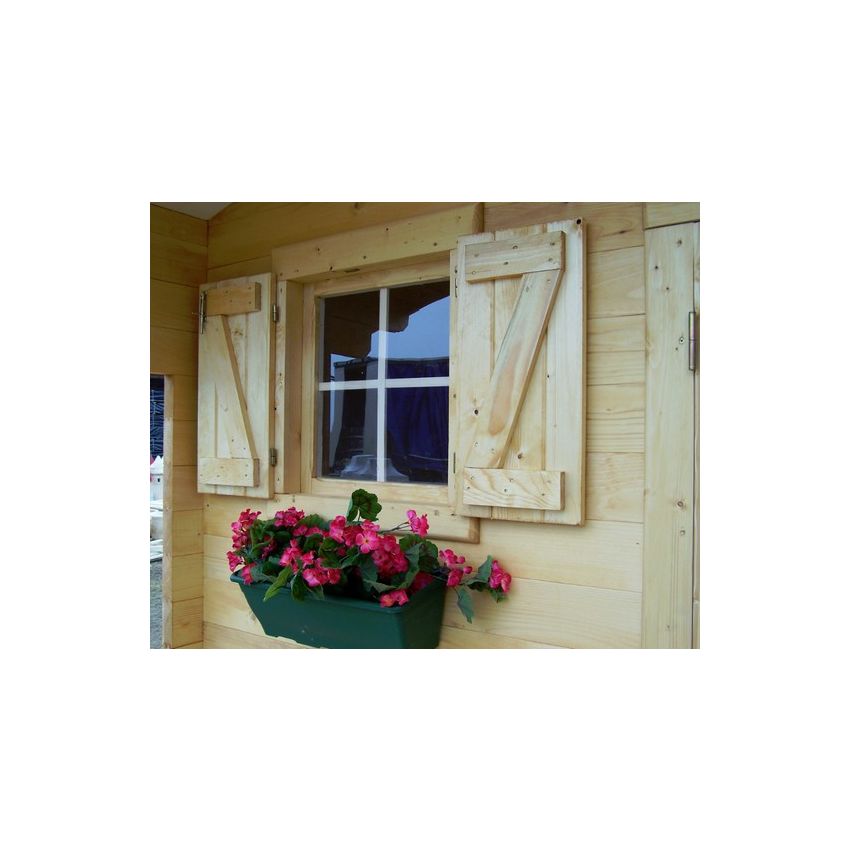 Abri de jardin en Bois 10.33m² NOSTRA 42 mm L 350 x P 350 cm