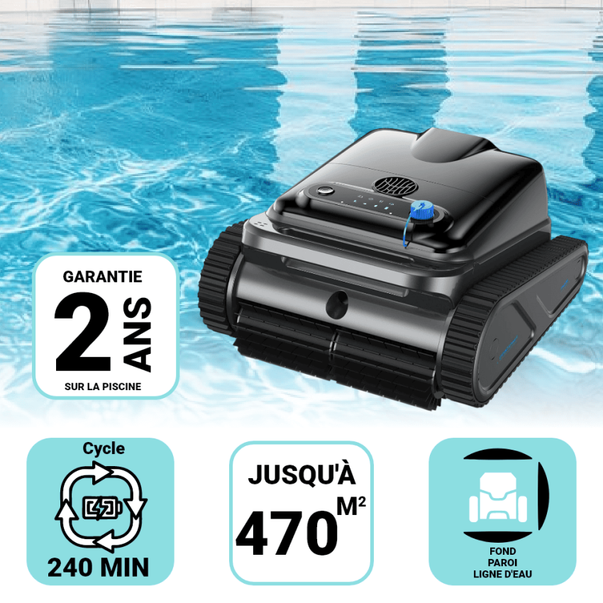 Robot Fond/Parois/Ligne d'eau de piscine NEO-Y50 sans fil