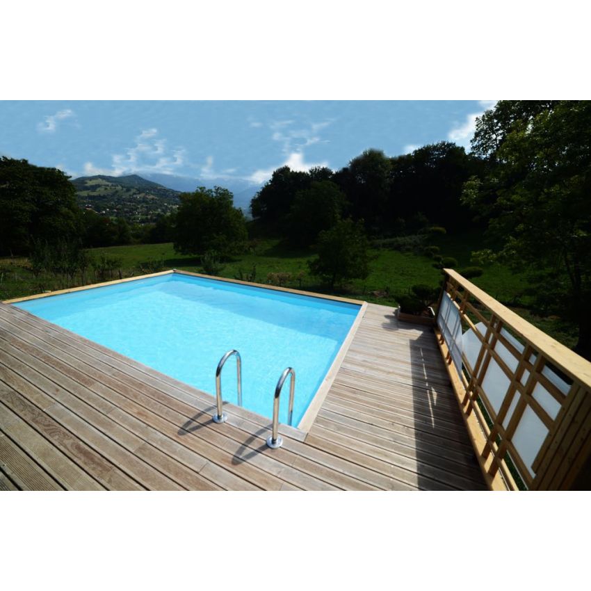 Piscine Bois Luxe Rectangulaire 620x420x130cm