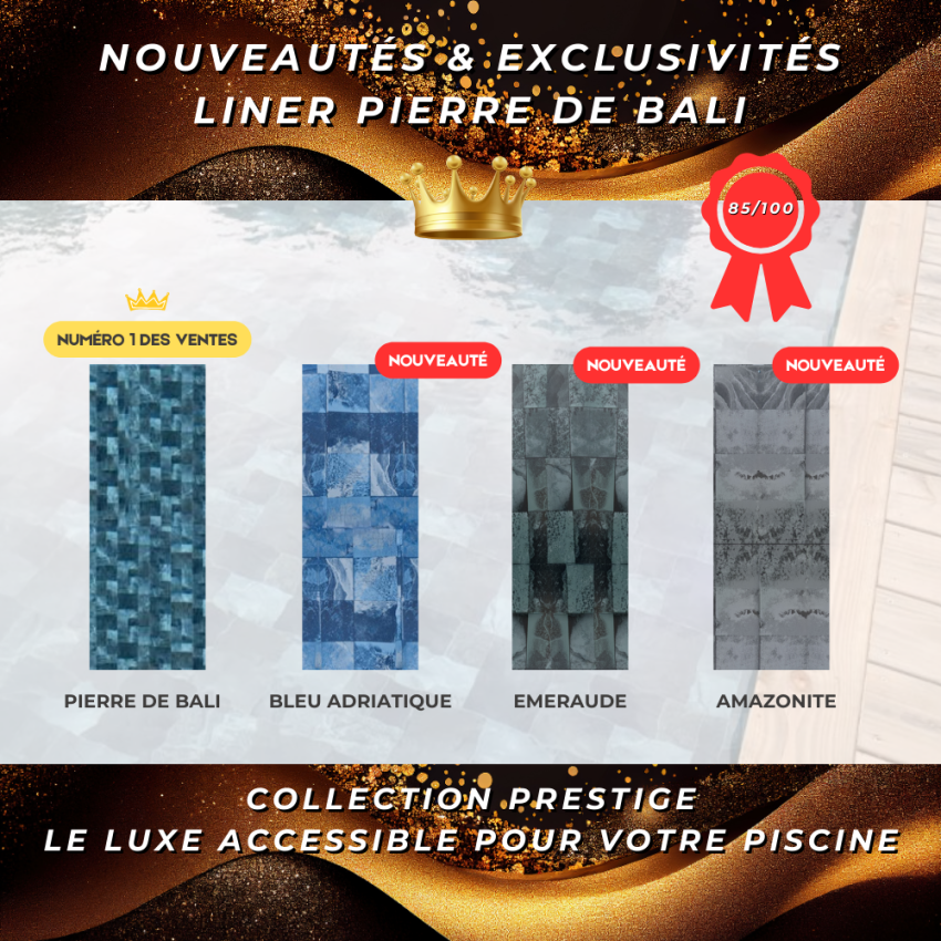 Piscine Bois Luxe Rectangulaire avec Escalier d'angle 620x420x130cm Pierre de Bali