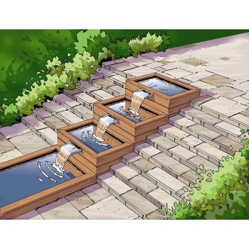 Cascade à Débordement Inox  BRISBANE 30