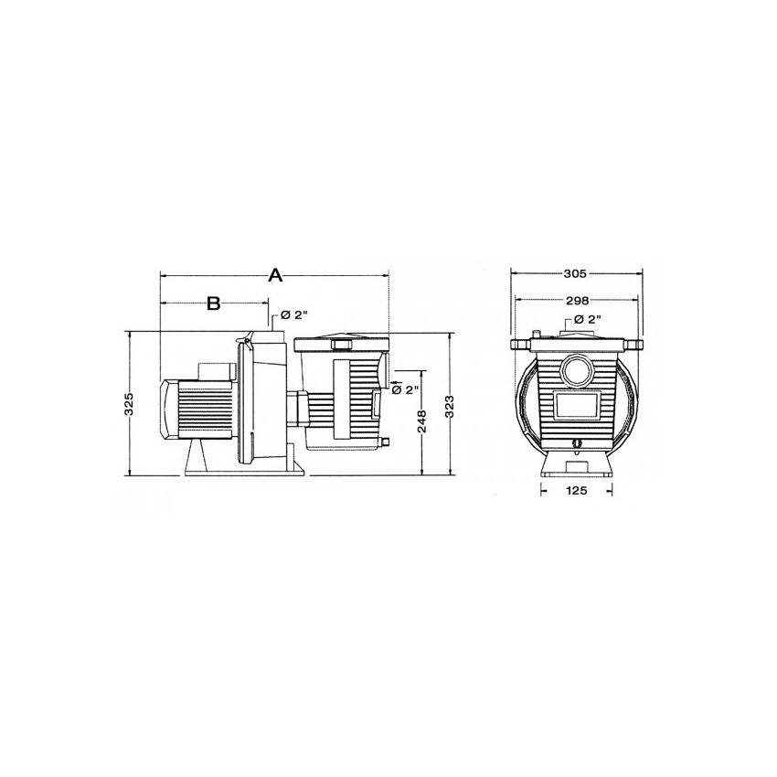Pompe ULTRA FLOW Plus 1 CV Mono - 16m3/h