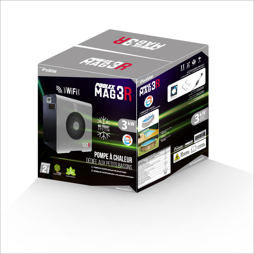 Pompe à chaleur Poolex Mag – Modèle 4 kW (Piscine jusqu’à 20 m³)
