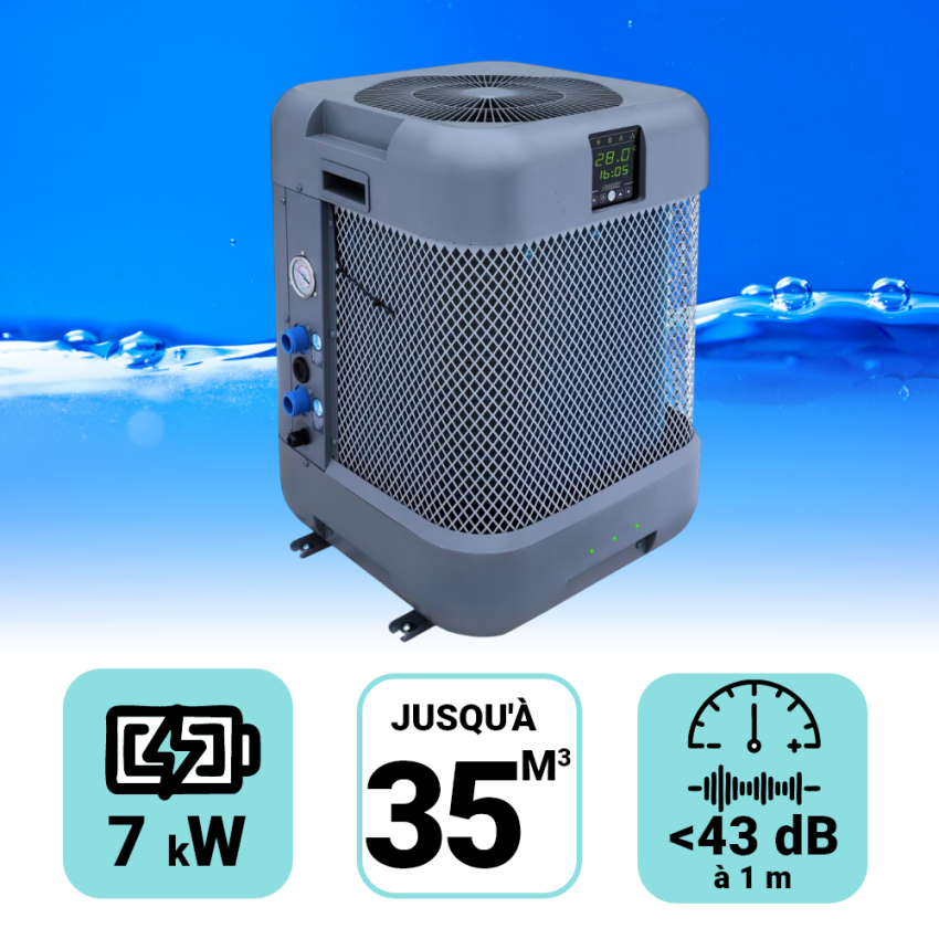 POMPE A CHALEUR POOLEX Q-LINE 7 de 20-35 m³