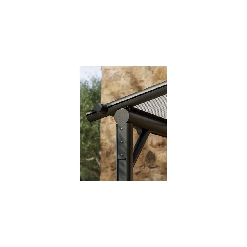 Pergola adossée Harmonie 3x5.5m Anthracite