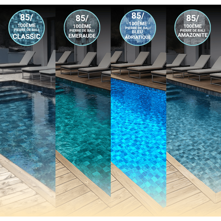 Piscine Bois PRESTIGE Rectangulaire SPARK 350x270x70cm Liner Relief 3D